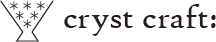 cryst craft:のロゴ横